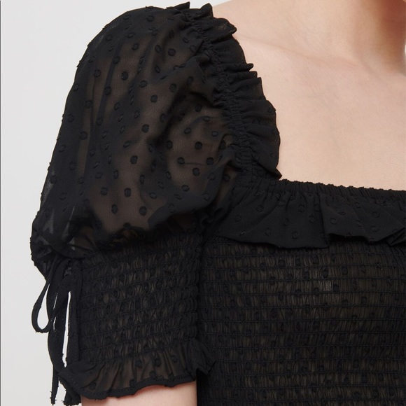 Dynamite Smocked Chiffon Tee - Picture 5 of 6